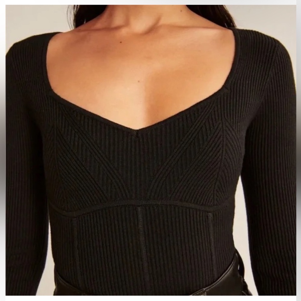 Abercrombie Black Knit Bodysuit